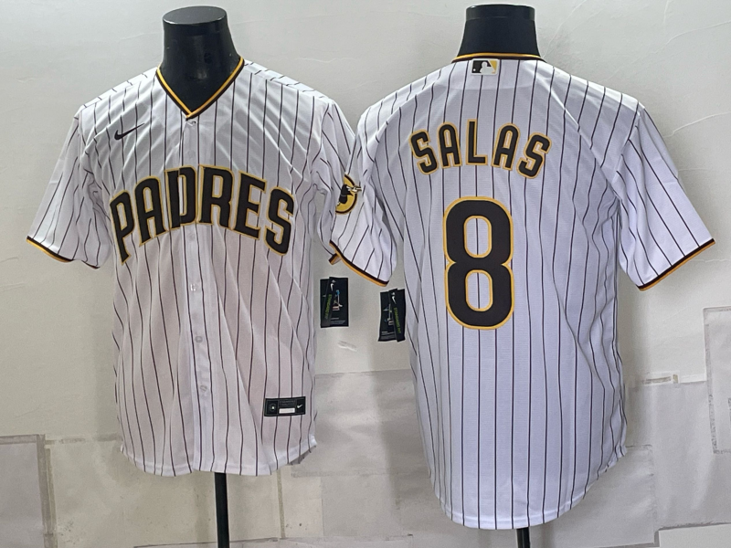 Men San Diego Padres #8 Salas white MLB Jersey